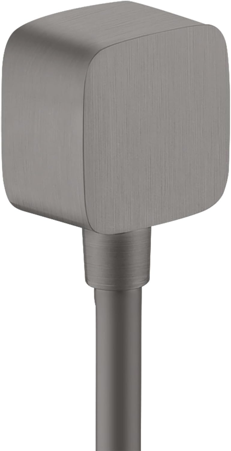 AXOR AXOR ShowerSolutions Handheld Shower Wall Outlet 12inch Thread Connection Modern in Brushed Black Chrome 36731341