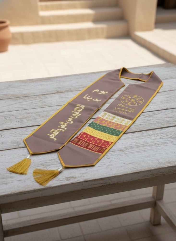 بريميم وشاح تراثي للأطفال بمناسبة يوم تأسيس المملكة العربية السعودية - وشاح ثقافي تقليدي يُستخدم في الاحتفالات والمناسبات - Image 4