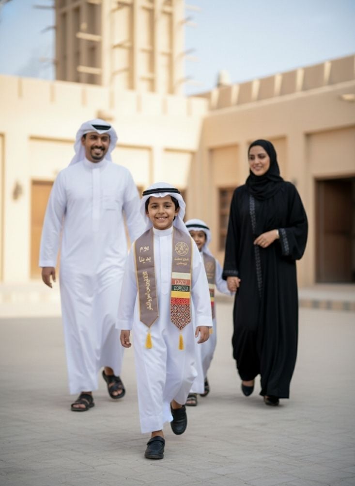 بريميم وشاح تراثي للأطفال بمناسبة يوم تأسيس المملكة العربية السعودية - وشاح ثقافي تقليدي يُستخدم في الاحتفالات والمناسبات - Image 3