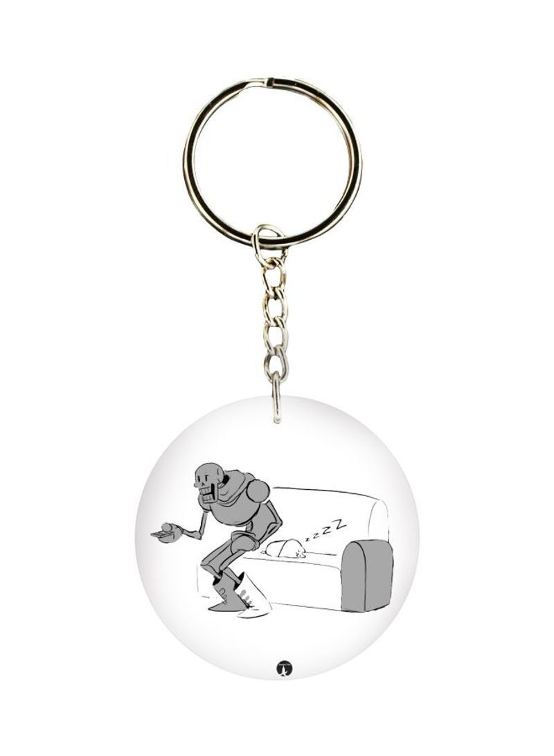 RKN Animated Skeleton Printed Keychain