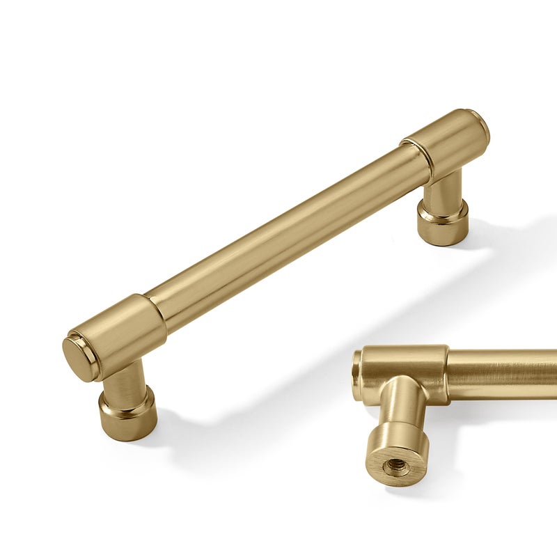CABDM 10 Pack 3 3/4"(96mm) Champagne Bronze Cabinet Pulls Gold Drawer Pulls Kitchen Cabinet Hardware Champagne Brass Kitchen Handles for Cabinets Cupboard Handles Drawer Handles - Image 1