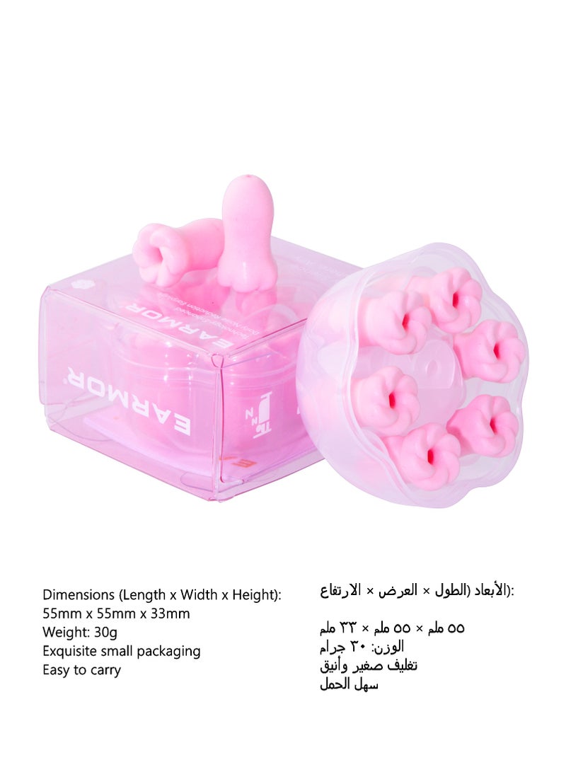 EARMOR E06 Pink Floral Sleep Earplugs For Kids & Adult, Single Size (3 Pairs), 36dB SNR ,Nano‑Soft Foam + AirSkin, 60s Slow‑Rebound, Side‑Sleeper Comfort, Exquisite Packaging Slow Rebound Quiet Noise Reduction Reusable Sound Proof Small Size Women Ear Plugs For Deep Focus ,Work, Travel, Study & Festival Earplugs With Beatiful Box High Quality Best Gift for Ramadan, Valentine’s Day, Mother’s Day - Image 4