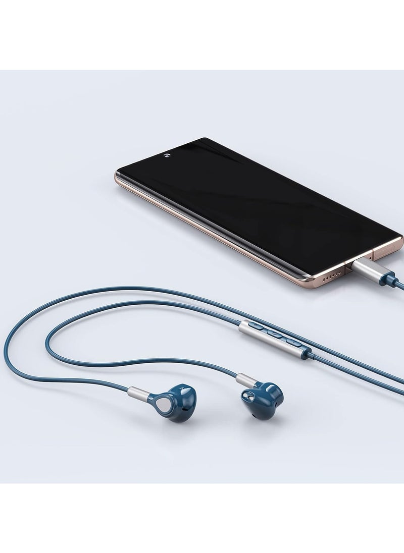 Concretization - USB C Headphones for Galaxy S24 S23 Ultra S22 S21 FE S20 A54 A53 USB C Earphones with Mic Volume Control Wired Earbuds USB Type C Headphones for iPhone 16 15 Pro Max Plus iPad Pro Pixel 8 7 6a - Image 1