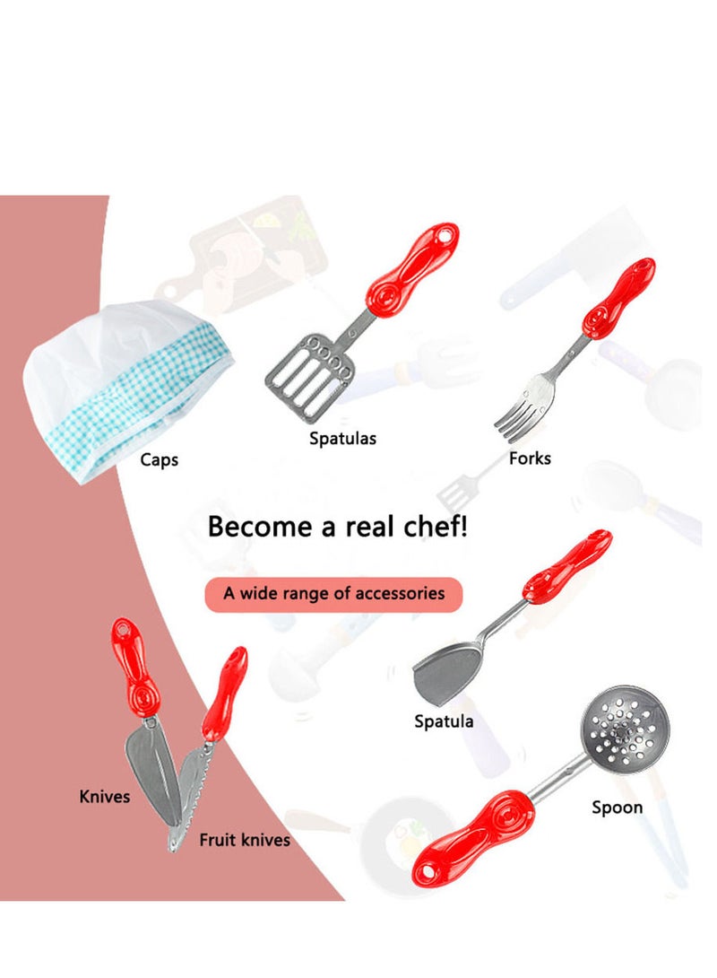YelaJoy مجموعة ألعاب مطبخ لعب الأدوار للأطفال، زي الطهاة المبادلة - Image 3