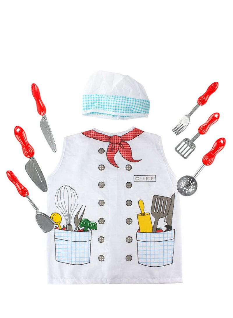 YelaJoy مجموعة ألعاب مطبخ لعب الأدوار للأطفال، زي الطهاة المبادلة - Image 2