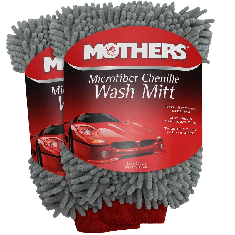 MOTHERS Premium Chenille Car Wash Mitt, Scratch and Lint Free, 2 Pack - Image 5
