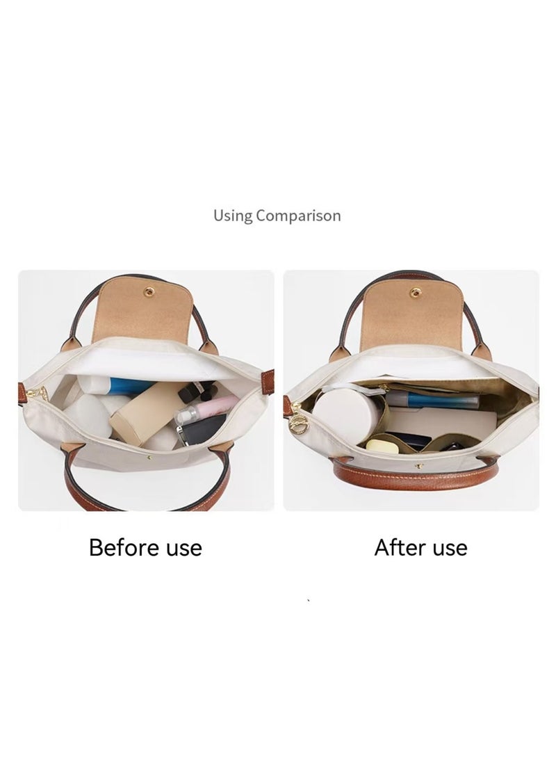 لونج شامب Longchamp Le Pliage حقيبة كبيرة مع إدراج، حقيبة longchamp (النبيذ الأحمر) النسائية الموضة الكلاسيكية متعددة الاستخدامات حقيبة ماكياج كبيرة، حقيبة اليد، حقيبة الكتف - Image 4