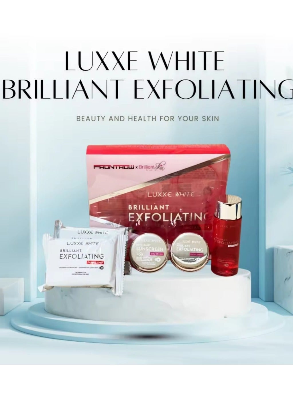 luxxe white glutathione effective frontrow Brilliant Exfoliating Facial Set | Best Price Qatar Sugarbear - Hair Prenatal