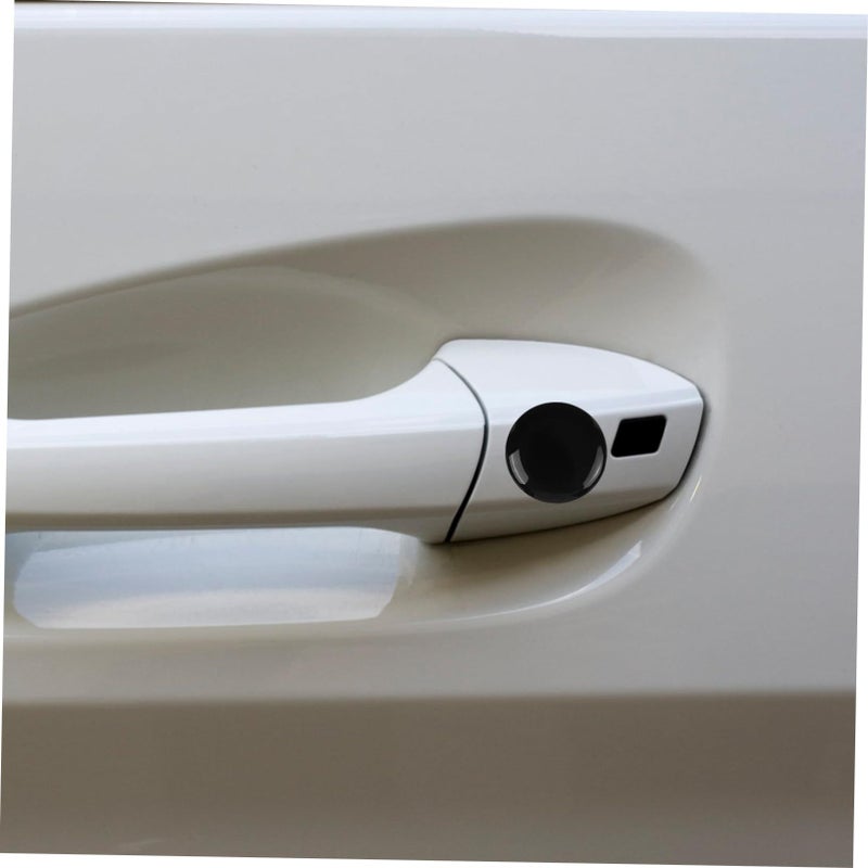 4 Pcs Car Door Lock Cover Protector Durable Black Keyhole Protection Enhances Vehicle Aesthetics For Various Models - Image 4