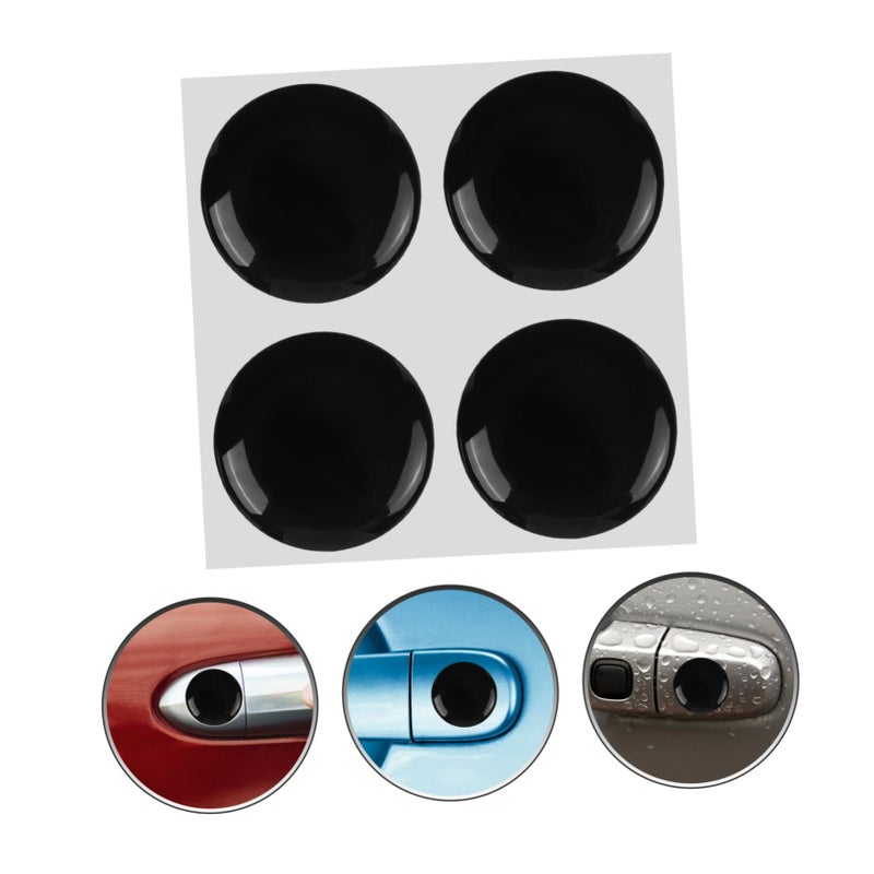 4 Pcs Car Door Lock Cover Protector Durable Black Keyhole Protection Enhances Vehicle Aesthetics For Various Models - Image 5