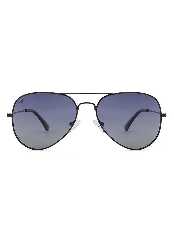 VINCENT CHASE Vintage Full Rim Aviator Frame Polarized & UV Protected Sunglasses VC 5158/P - 57mm - Black