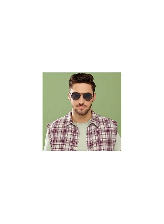 VINCENT CHASE Vintage Full Rim Aviator Frame Polarized & UV Protected Sunglasses VC 5158/P - 57mm - Black