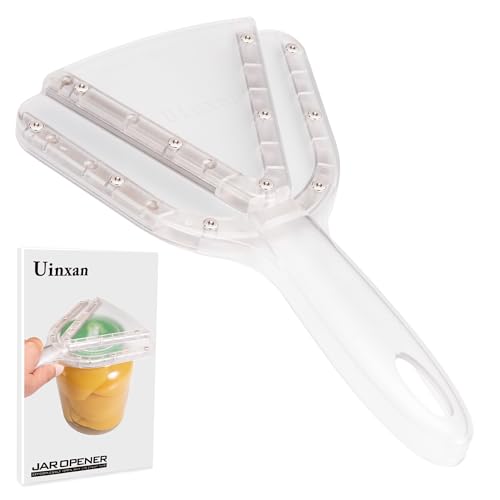 Uinxan Jar Opener for Weak Hand & Seniors with Arthritis,Easy Twist Off Bottle Caps,Patent | Unique Kitchen Gadgets, Christmas Gifts for Elderly/Women/Men (Transparent) - Image 1