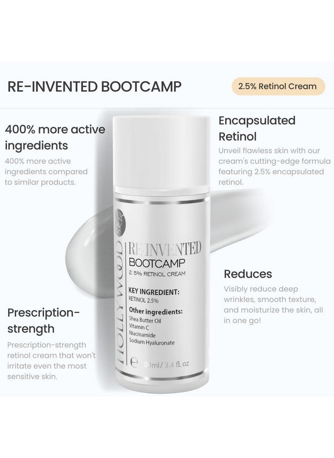 hollywoodskin Your Face Lift In A Bottle 2.5% Encapsulated Retinol Cream For Ultimate Agedefying Support. W/Shea Butter + Vitamin A C And B3. 50Ml Antiaging Cream.  - Image 5