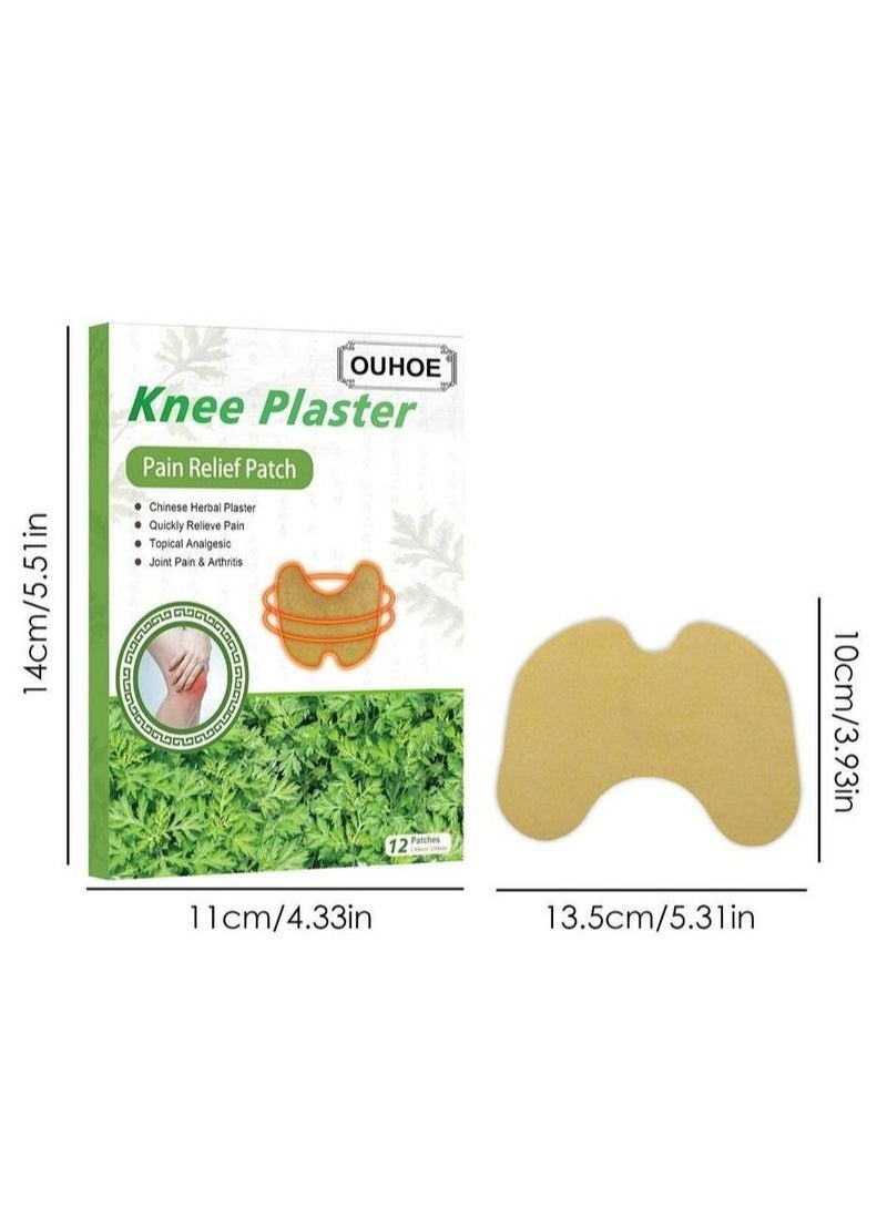 OUHOE 12 Patches Knee Pain Relief Patches Warming Herbal Plaster Arthritis Pain Patches Heat Patches for Knee Pain Relief and Inflammation Long Lasting Relief of Joint Pains - Image 5