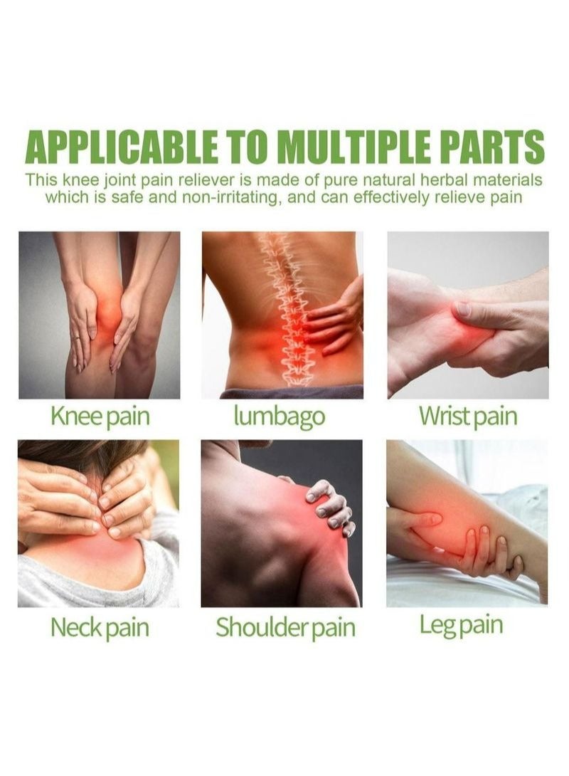 OUHOE 12 Patches Knee Pain Relief Patches Warming Herbal Plaster Arthritis Pain Patches Heat Patches for Knee Pain Relief and Inflammation Long Lasting Relief of Joint Pains - Image 4