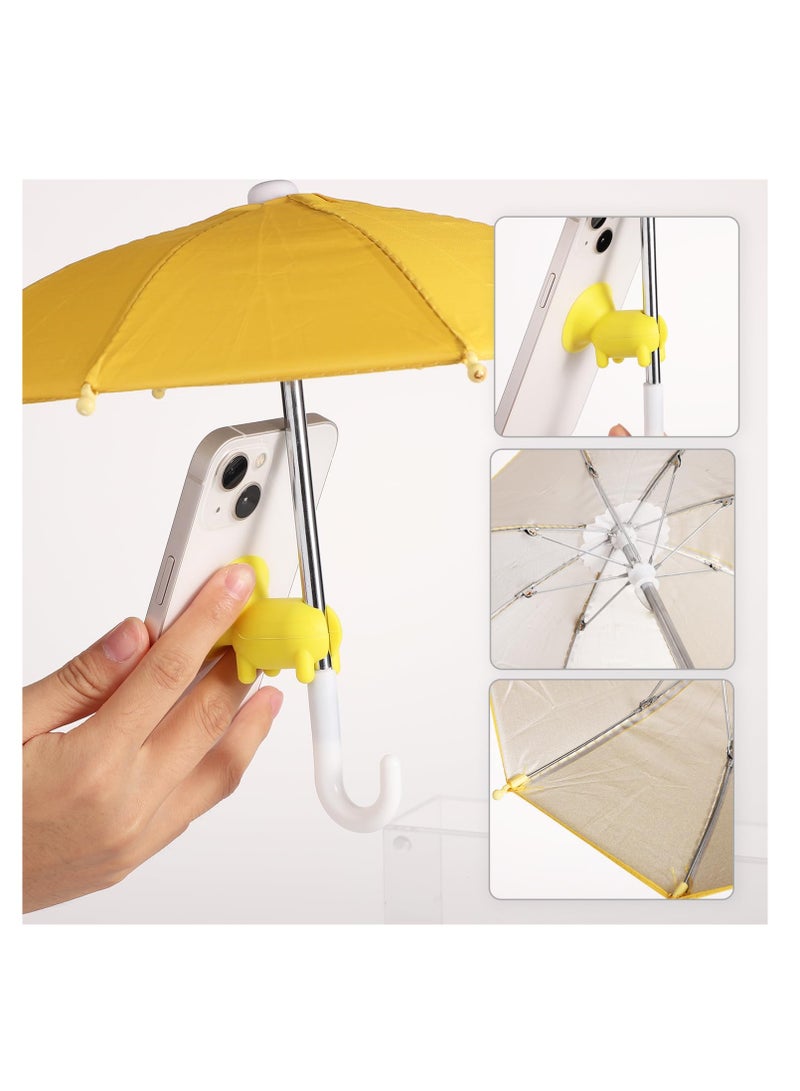 SYOSI Phone Umbrella for Sun Suction Cup Stand, 2Pcs Multifunctional Adjustable Cute Phone Shade Umbrella with Suction Cup, Mini Cell Phone Sunshade, Glare Blocking - Image 4