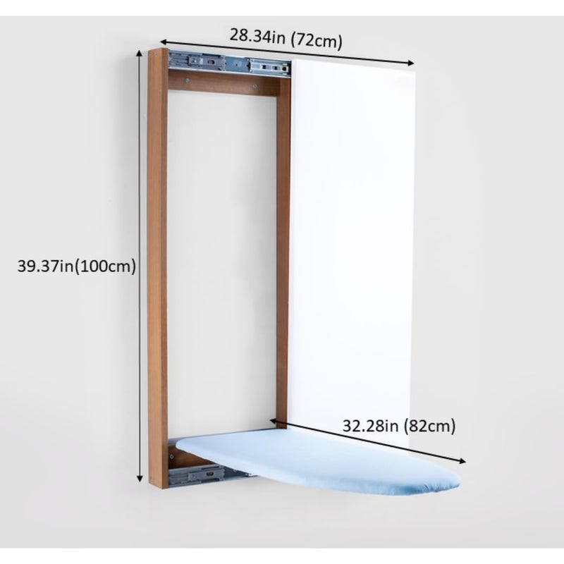 INVISIBLE BED INVISIBLE BED Wall Mounted Ironing Board with Foldable Ironing Table Stand and Sliding Shutter 37cm x 95cm x 100cm  - Image 4