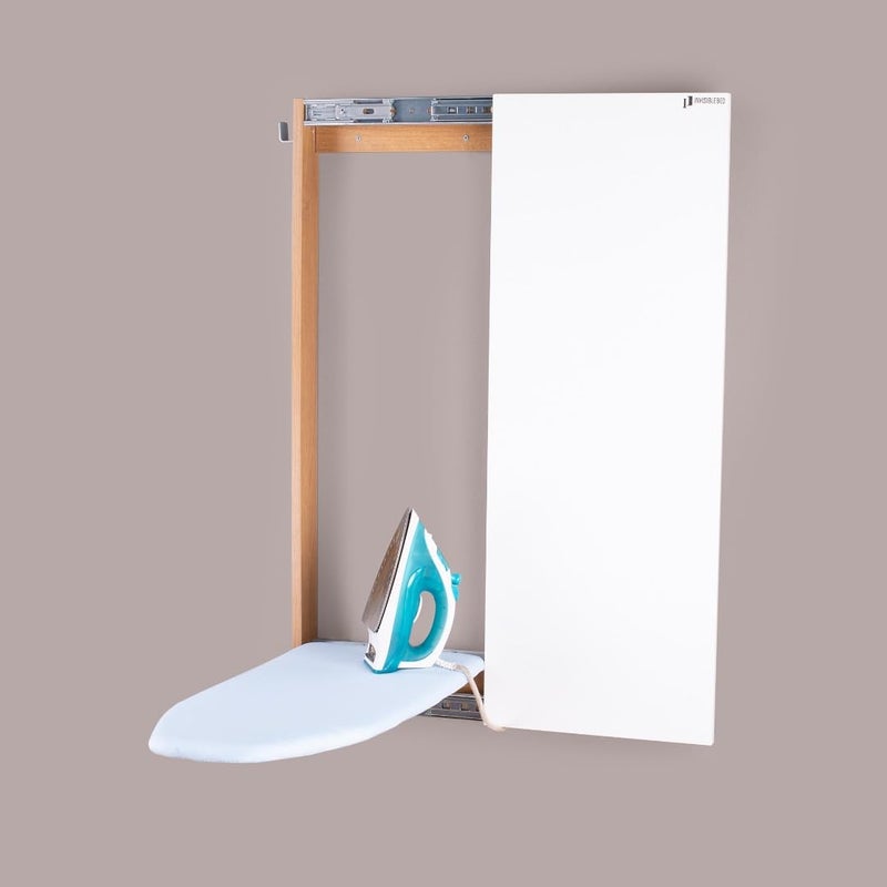 INVISIBLE BED INVISIBLE BED Wall Mounted Ironing Board with Foldable Ironing Table Stand and Sliding Shutter 37cm x 95cm x 100cm  - Image 2