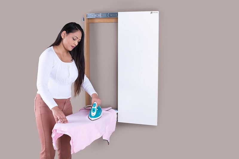 INVISIBLE BED INVISIBLE BED Wall Mounted Ironing Board with Foldable Ironing Table Stand and Sliding Shutter 37cm x 95cm x 100cm  - Image 3