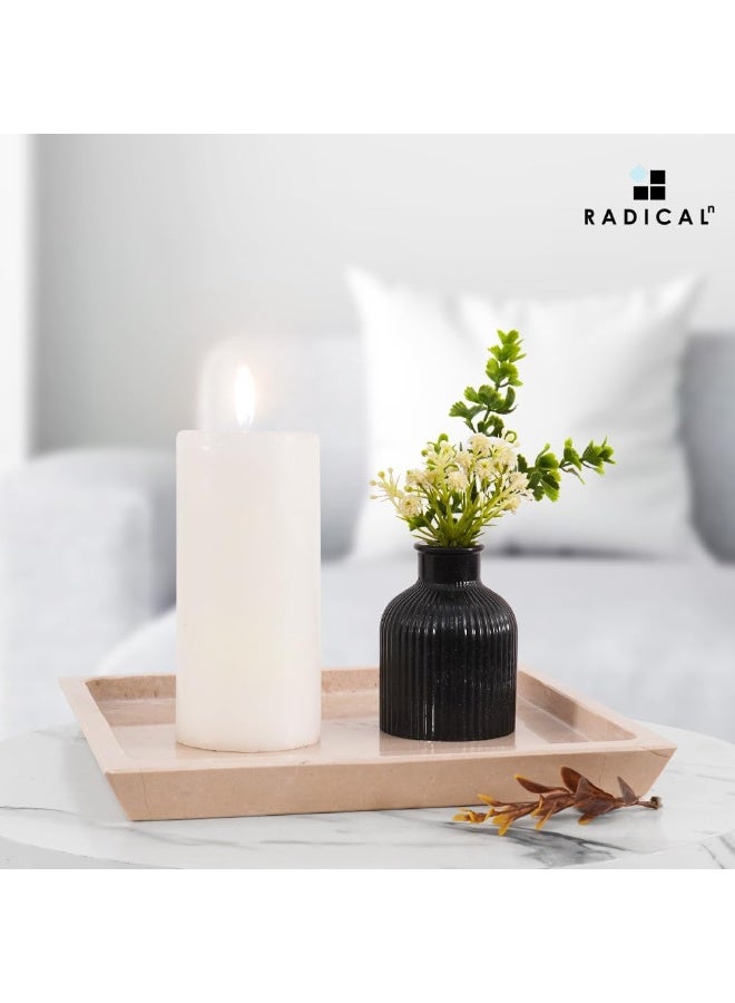 RADICALn Handmade Verona Marble Serving Tray 10 Inch Square Serving Tray Decorative Candle Tray Food Serving Platter Coffee Table Home Decor Gift - Image 5