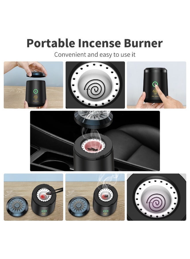 Nexloop Electric Bakhoor Burner, Portable Oud Incense Diffuser for Car, Home, Office, and Mosque, Black - Image 5