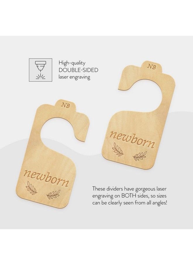 Eli with Love - Baby Closet Dividers (Classic) By Eli With Love 8 Premium Wood Double Sided Baby Closet Size Dividers Ideal Baby Clothes Dividers For Closet Organize Nursery Closet Hangers By Size;Age - Image 1