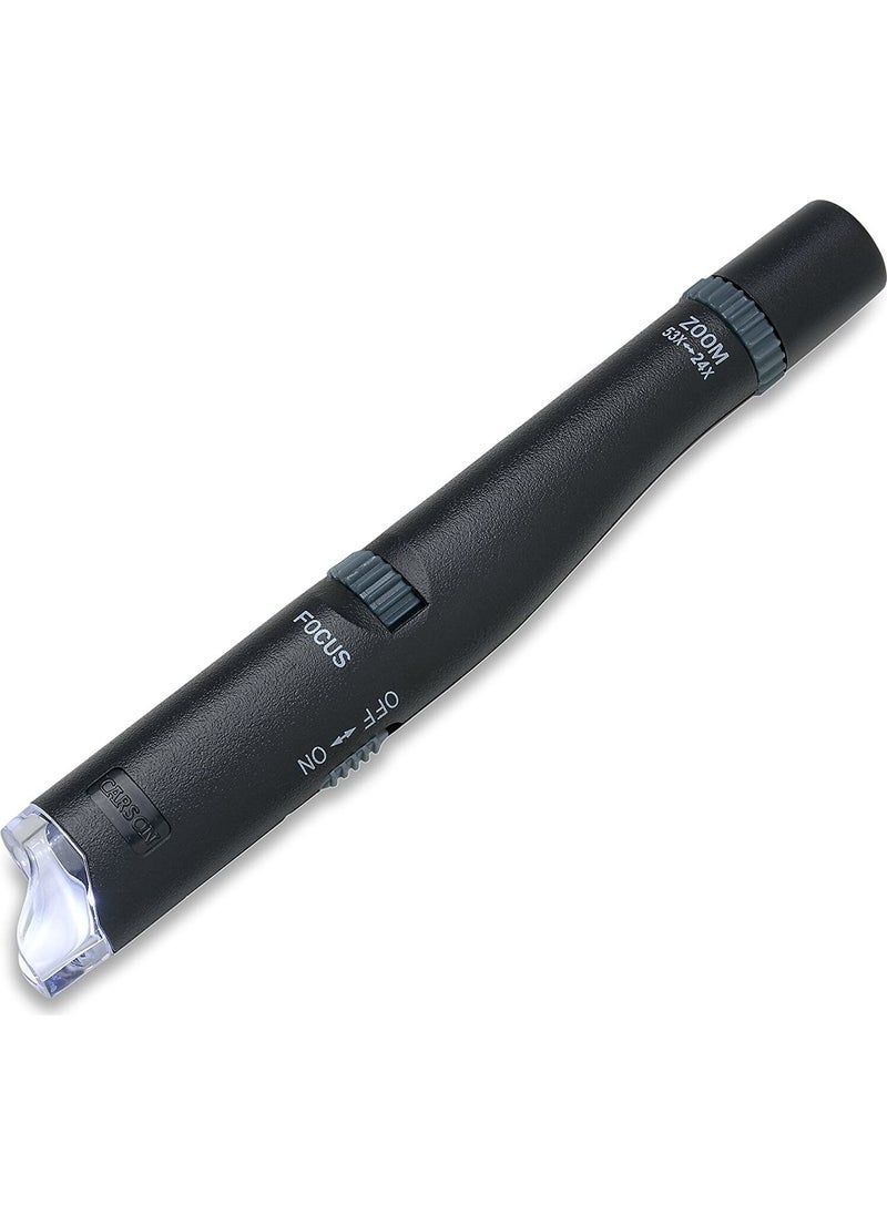 Carson Micropen 24X-53X Pen Size Pocket Microscope with LED Light MP-300  - Image 2