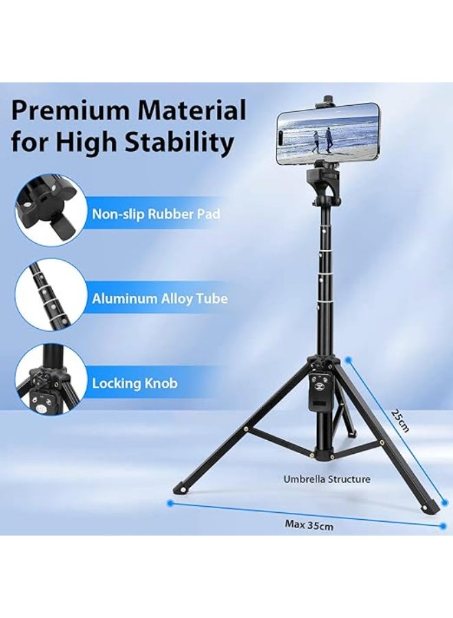 137cm Selfie Stick & Phone Tripod with Remote and Flexible Head – Aluminum Travel Tripod for Vlogging & Video Recording, Compatible with Most Smartphones - Image 3