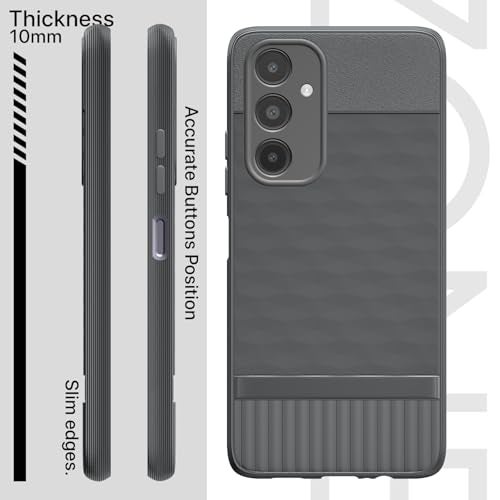 Pikkme Back Cover for Samsung Galaxy A14 5G Camera Protection 3D Hexa Cube Design Silicone Protective Bumper Case (Grey) - Image 3