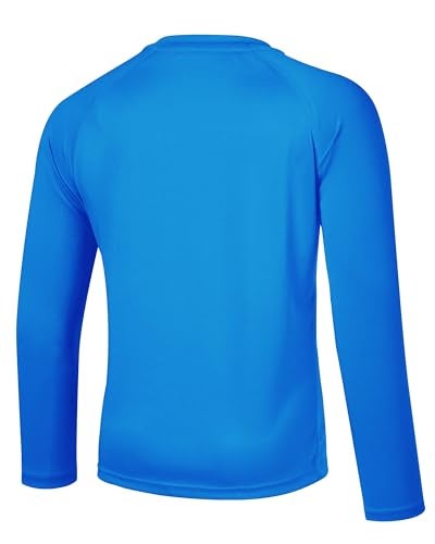 Willit Boy's UPF 50+ Sun Protection Shirt Long Sleeve Rash Guard Swim Shirts Youth SPF Fishing Quick Dry Shirt Brilliant Blue S - Image 3