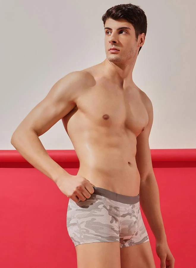 John Players Grey Camo Print Trunks