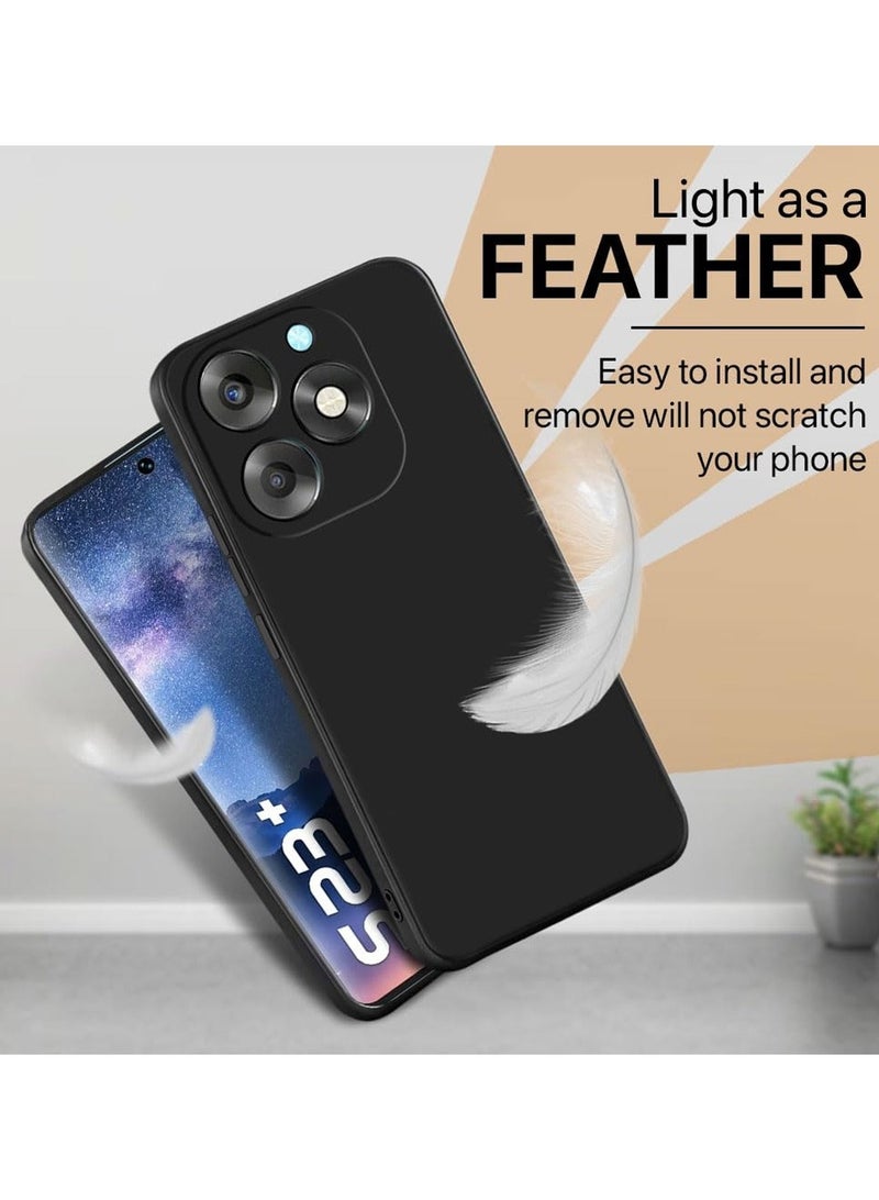 Techie Stylish TPU Silicone Back Cover Case for Itel S23 Plus – Slim Fit Design, Smooth and Soft – Black - Image 2