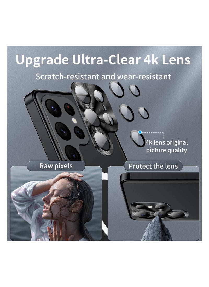 Aookay - Metal Case for Samsung S22 Ultra -Fit for MagSafe Wireless Charger - Translucent Matte Back with Camera Lens Protection, Magnetic Case Cover for S22 Ultra (Not Built with Front Screen Protector) Black - Image 1