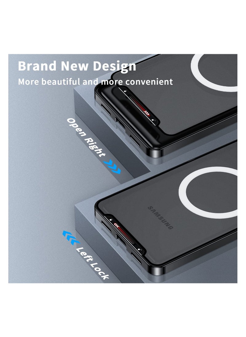 Aookay - Metal Case for Samsung S22 Ultra -Fit for MagSafe Wireless Charger - Translucent Matte Back with Camera Lens Protection, Magnetic Case Cover for S22 Ultra (Not Built with Front Screen Protector) Black - Image 1