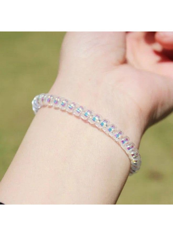 Radhya Accessories Pearl Spiral Hairties for Women with Hanging (Pack of 2) Wire Rubberbands Pearl Rubberbands for Girls Elastic bands Hair Accessories for Women - Image 4