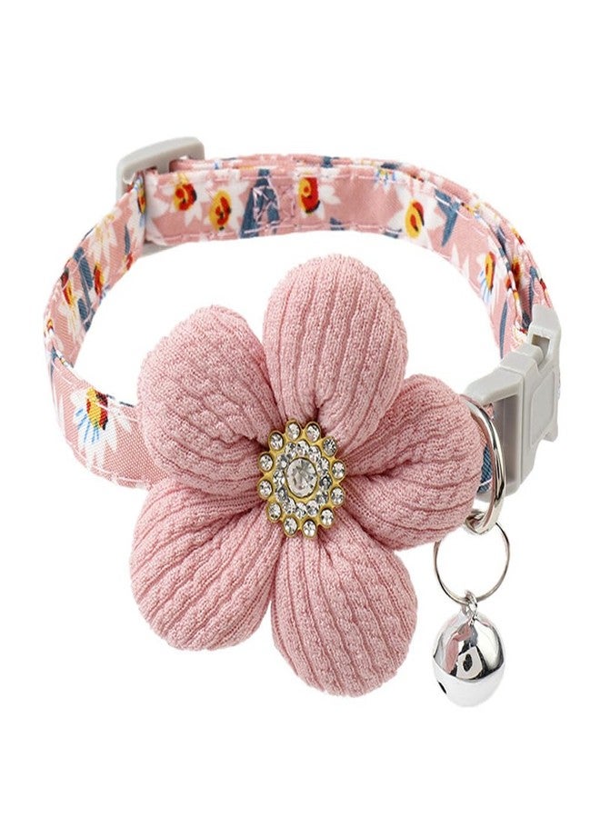 WeimoMonkey Pink Puppy Collar with Bell, Girl Dog Collar Cute XS Dog Collar Bells Soft Cat Collars Adjustable for XXS XS Small Tiny Male Kitten Dogs Pet Animal - Image 2