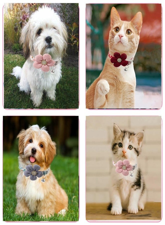 WeimoMonkey Pink Puppy Collar with Bell, Girl Dog Collar Cute XS Dog Collar Bells Soft Cat Collars Adjustable for XXS XS Small Tiny Male Kitten Dogs Pet Animal - Image 4