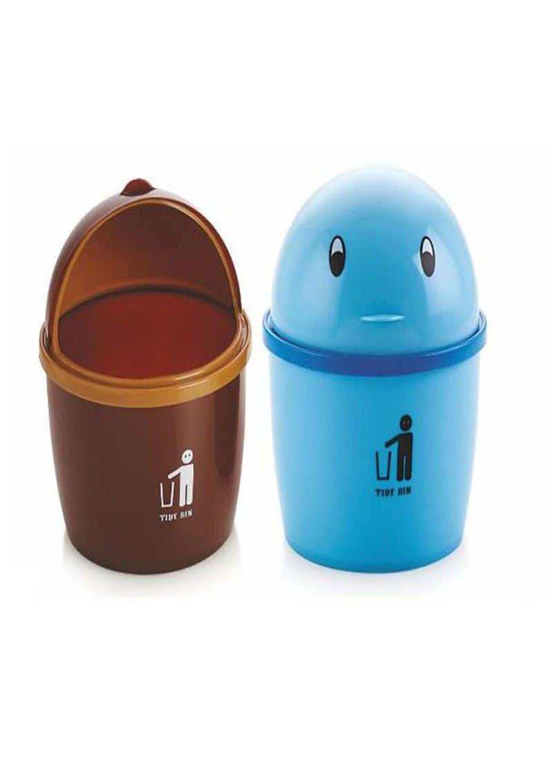 faas faas Small Multiuse Dustbin for Study Table Office etc Multicolour 20CM pack Of 2  - Image 3