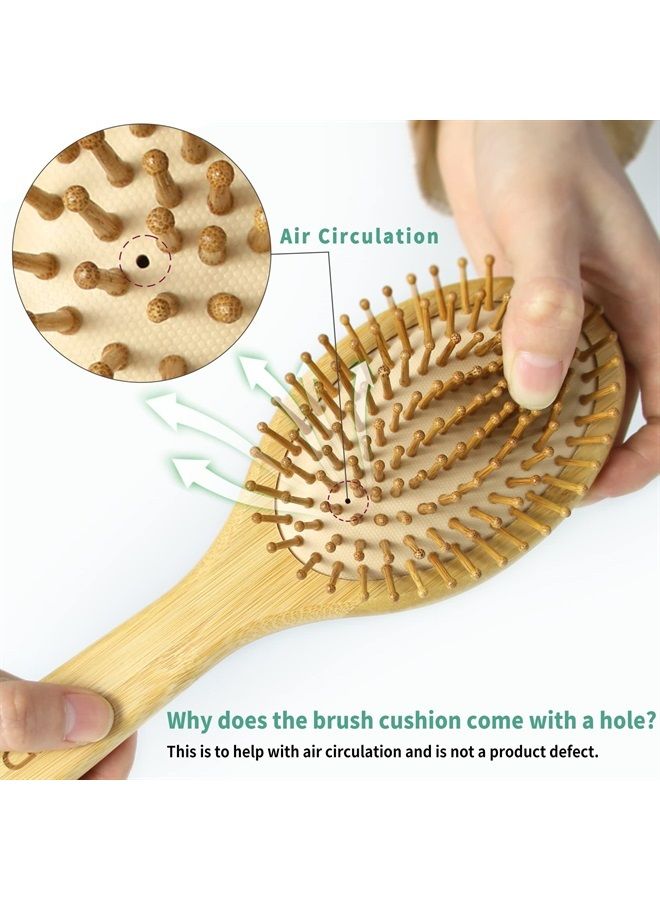 Combetter 1pc Bamboo Hair Brushes for Culy Hair Wide tooth Comb by Combetter - Image 3