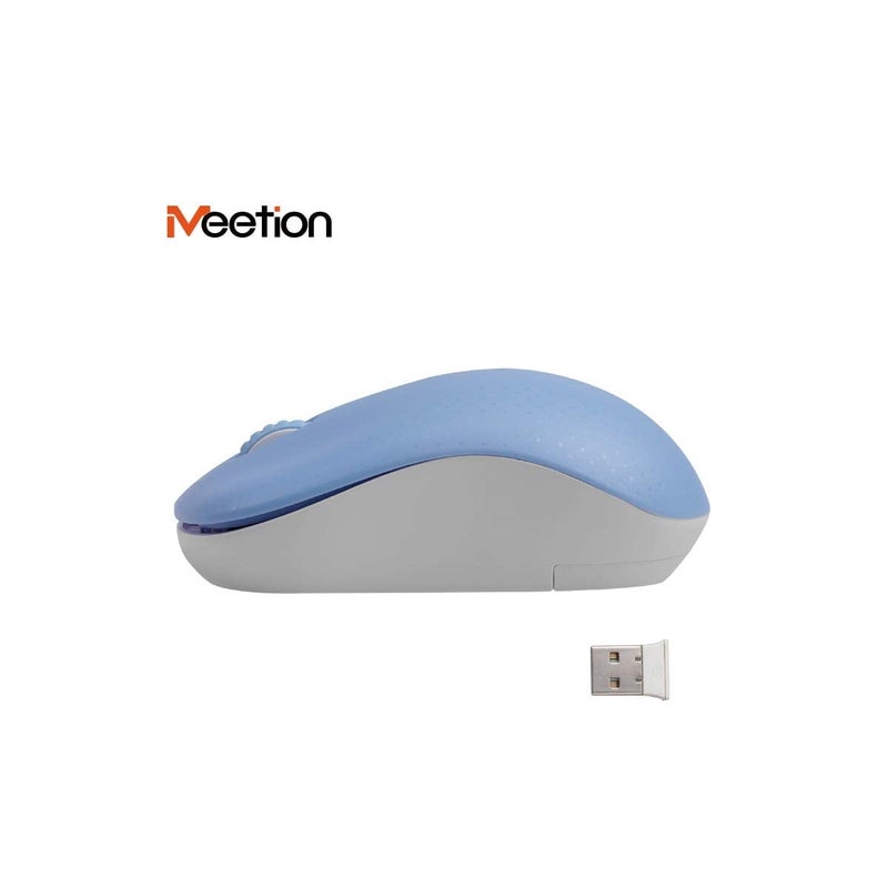 Meetion Cordless Optical Usb Computer 2.4GHz Wireless Mouse - Blue - Image 3
