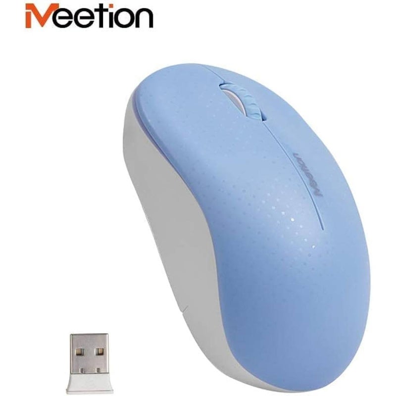 Meetion Cordless Optical Usb Computer 2.4GHz Wireless Mouse - Blue - Image 2