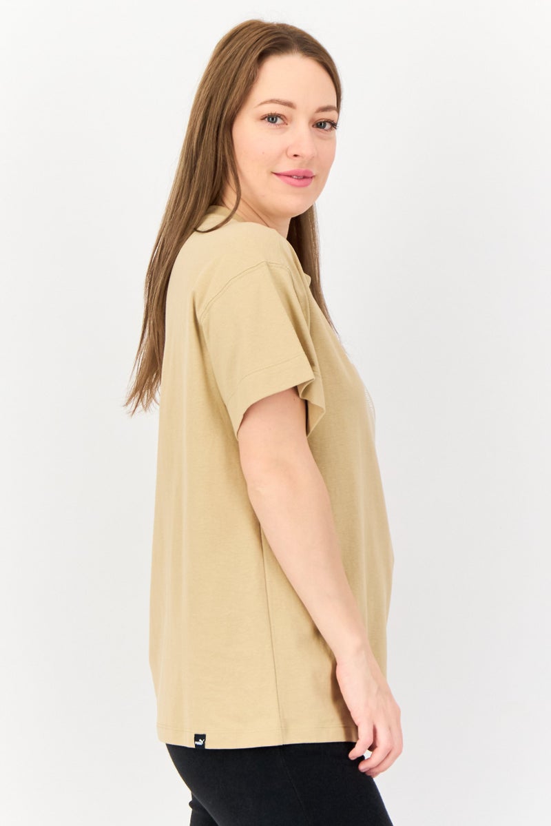 PUMA Women Sportswear Fit Short Sleeves Outdoor T-Shirt, Tan  - Image 2
