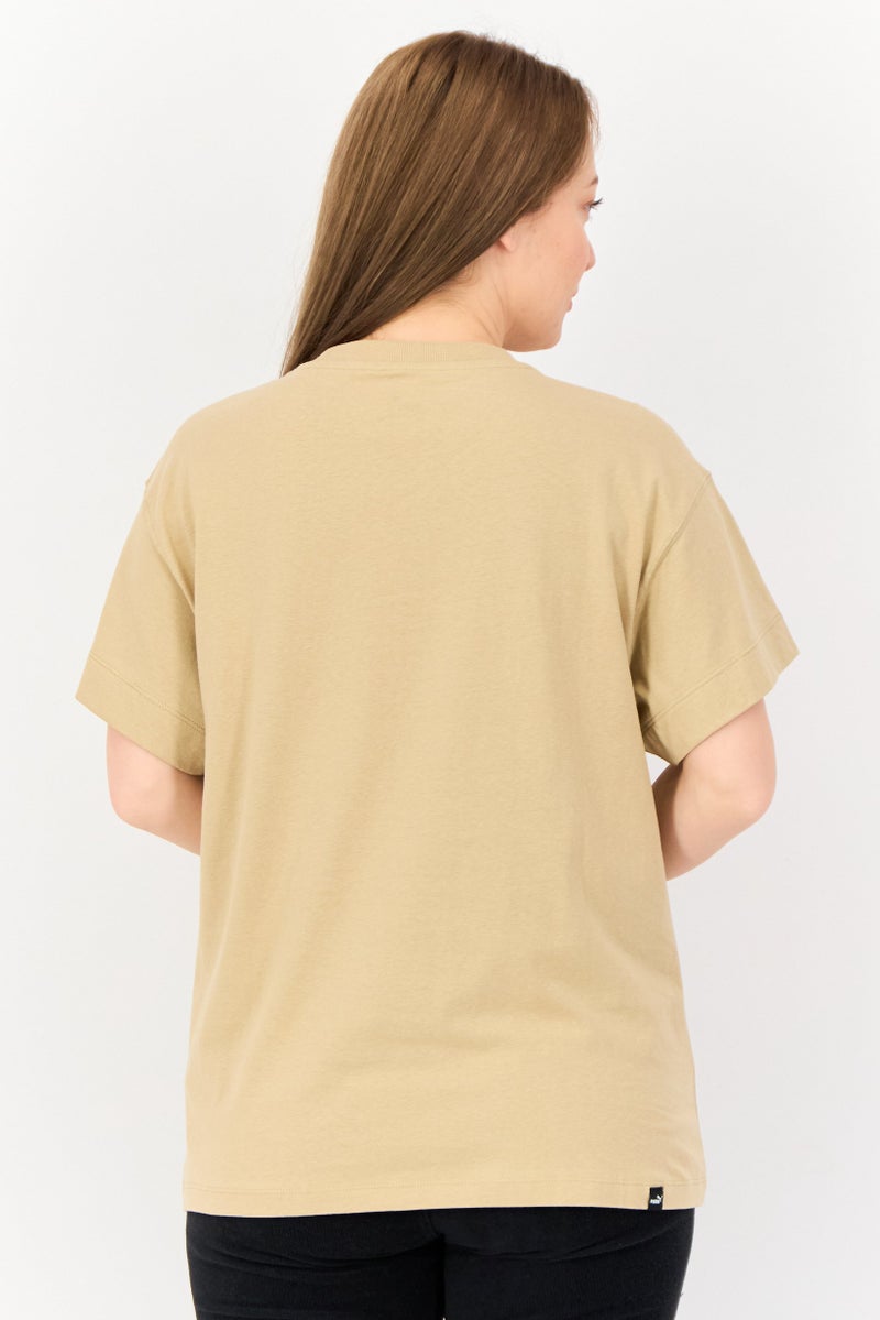 PUMA Women Sportswear Fit Short Sleeves Outdoor T-Shirt, Tan  - Image 4
