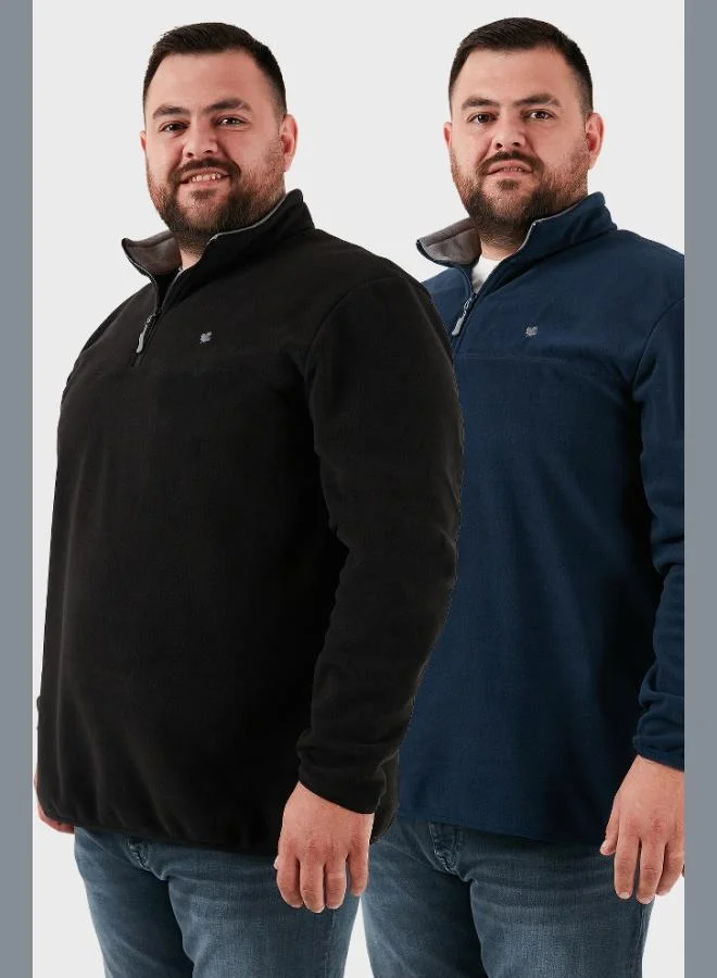 Buratti Regular Fit Anti-Pilling Plus Size Brushed Cold-Resistant 2-Pack Men's Fleece POLAR 5906001BS2