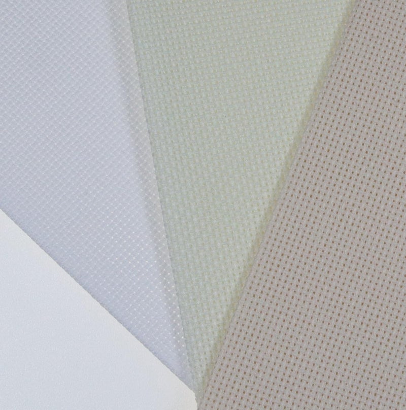 KCS 3 pc of 12" x 18"(30cmx45cm) 18CT Counted Cotton Aida Cloth Cross Stitch Fabric (White+Antique White+Ecru) - Image 4