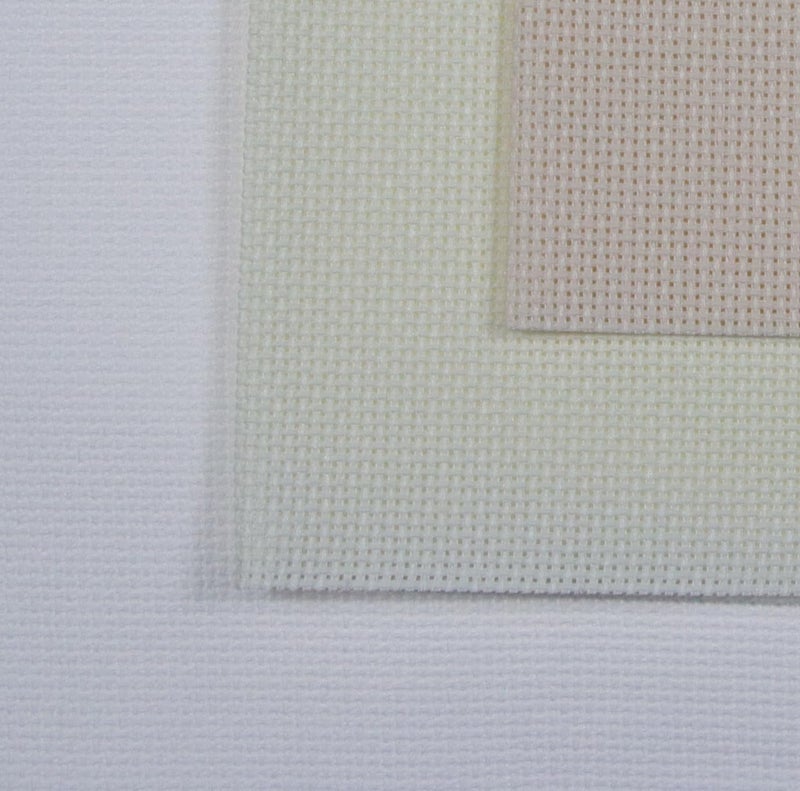 KCS 3 pc of 12" x 18"(30cmx45cm) 18CT Counted Cotton Aida Cloth Cross Stitch Fabric (White+Antique White+Ecru) - Image 3
