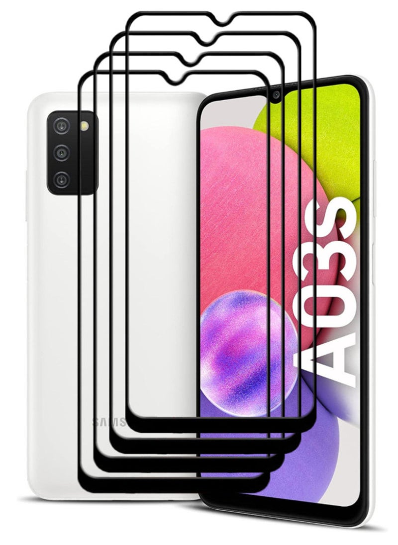 ACLIX 4 Pieces Antistatic ESD Dustproof Premium Quality High Definition Tempered Glass Screen Protector Designed For Samsung Galaxy A03s - Image 1