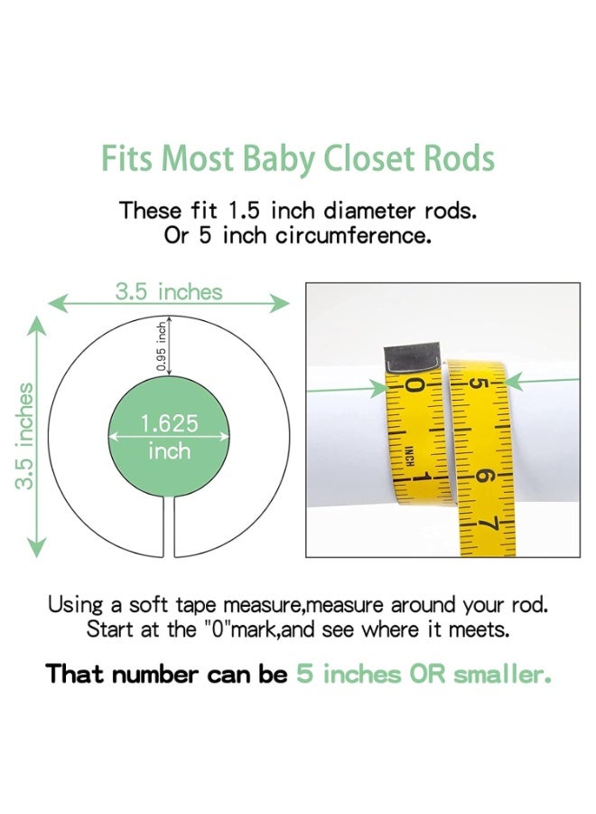 Pro Goleem Baby Closet Dividers Unisex Baby Closet Organizer for Nursery Baby Clothes Size Age Dividers Fits 1.5" Rod 6 PCS A White - Image 3