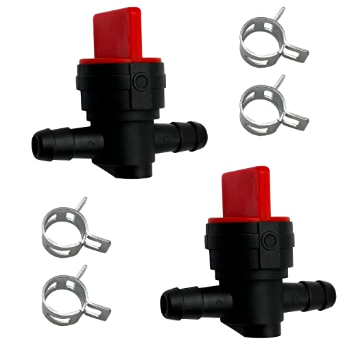 LETAYAR 1/4 Inline Fuel Cut Off Valve Shut Off Valve Straight Gas Valve with Clamps - Image 5
